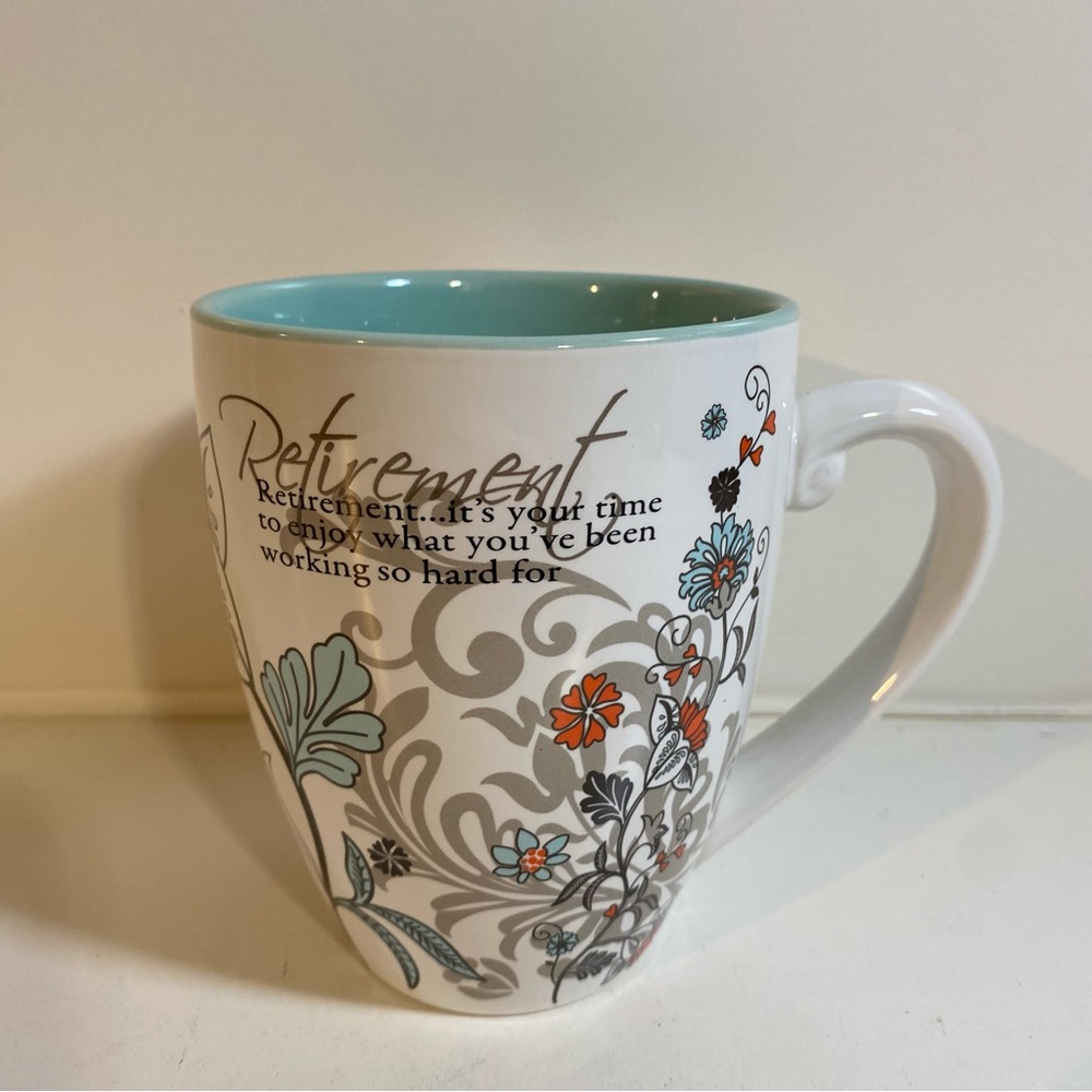 Pavilion Retirement 20 oz. Floral Stripe Coffee Mug